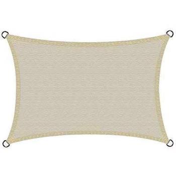 Cool Area Toldo Vela de Sombra Impermeable rectángulo 2 x 3 Metros protección UV, Color Crema