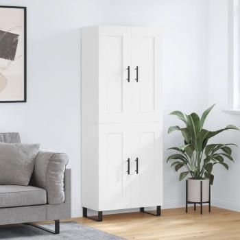 Aparador Alto Blanco 69,5x34x180 cm en Madera Contrachapada