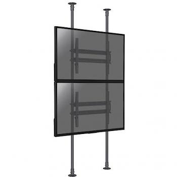 Soporte de Suelo-Techo Kimex para 2 TVs de 50-100 con Altura Máxima de 300cm y VESA 800x600, Capacidad Máx. 90Kg
