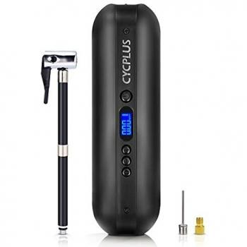 CYCPLUS 150 PSI Bomba de neumáticos Compresor eléctrico Bomba de Aire con batería Recargable de Iones de Litio Compresor de Aire portátil para Motocicletas y Todas Las Bici cletas-Negro