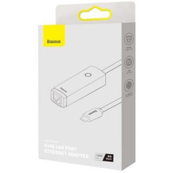 Adaptador USB-C a Ethernet RJ45 1000 Mbps, Negro
