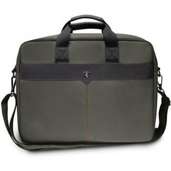 Bolso para portátil Ferrari Off Track Scuderia 16 Khaki, Diseño de alta calidad, Ligero, Correa ajustable, Confort óptimo