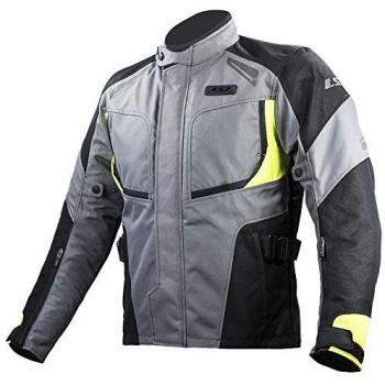 Chaqueta LS2 Phase para Motocicletas - Textil impermeable, color negro, gris y amarillo, talla 3XL, diseño moderno, protección en codos y hombros, comodidad en el uso diario, durabilidad garantizada