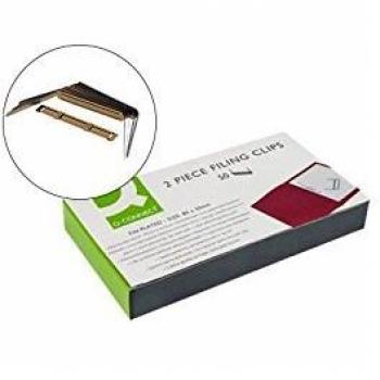 Q-Connect - Encuadernador Fastener Dorado Caja De 50
