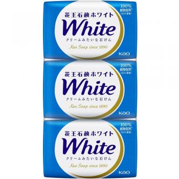 Kao White General Purpose Soap - Regular Size 3 Pack (255g)