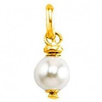 UNO de 50 - Alphabet Charm Collection in Gold-Plated Metal Alloy with White Pearl