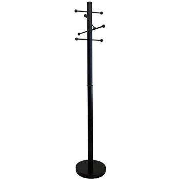 Laroom Perchero, Acero Inoxidable, Negro, 33.5x39x183 cm