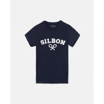 Camiseta de niño de algodón con logo frontal