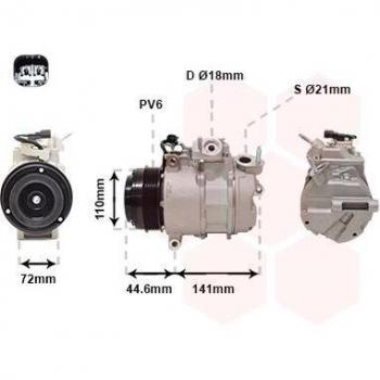 Compresor de aire acondicionado VAN WEZEL 1801K719