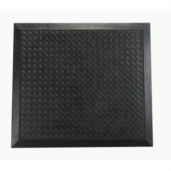 Floortex Mat Rubber Anti Fatigue Textured Anti Slip Bevelled Edge 710x780mm Ripple Pattern
