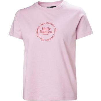 Camiseta Helly Hansen Core Graphic rosa para mujer