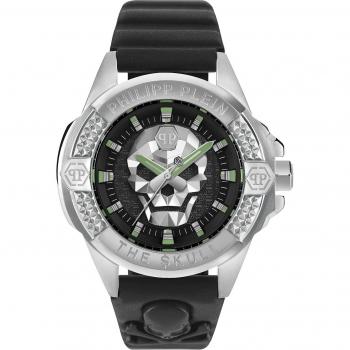 Philipp Plein The $kull Titan Silver Watch, Black male, Size: ONE SIZE
