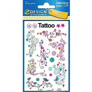 Avery Zweckform Tatuajes 76 x 120 mm Multicolor 1BG, diseño de enredaderas