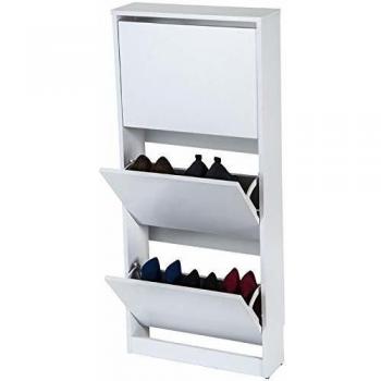 Mueble Zapatero Congo 50ab Blanco - Organizador de Calzado con 3 Puertas Abatibles