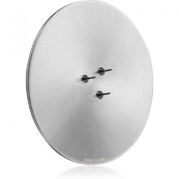 Ester & Erik Matt Silver Scented Candle Holder Plate 9 cm
