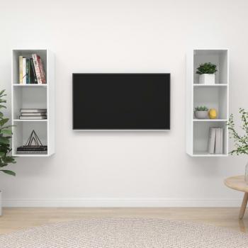 vidaXL Muebles de salón de pared 2 uds madera ingeniería