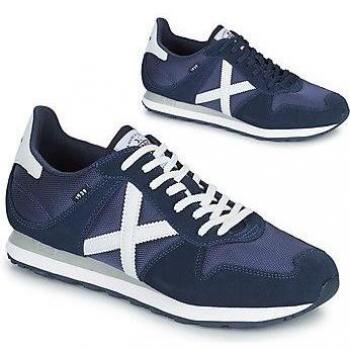 Munich Massana 431 Zapatillas de Hombre Bajas Tipo Running Color Azul Marino con Logotipo Lateral y Detalles en Contraste
