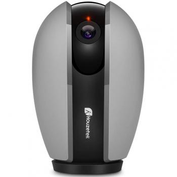 Cámara WiFi, Houzetek Cámara Vigilancia 1080P Infrarroja Nocturna 360 Degrados con Voz Bidireccional, Camara WiFi Interior de para Bebé, Familia, Perros