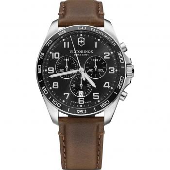Victorinox Fieldforce Classic Chronograph Men's Watch - 42mm, Swiss Made, Black Dial, Limited Edition Gift Set