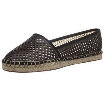 Buffalo London 211-4348-33 SILK LEATHER - Alpargatas de material sintético mujer, color negro, talla 38