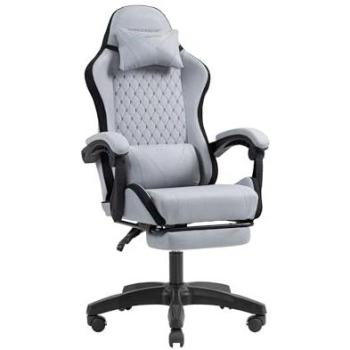 Silla Gaming Ergonómica Mars Gaming MGC-X, Tejido Transpirable, Respaldo Reclinable, Reposabrazos Dinámico, Cojín Cervical y Lumbar, Con Reposapiés Ext
