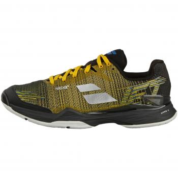 Babolat Hombres Jet Mach II Allcourt Zapatillas De Tenis Zapatilla Todas Las Superficies Negro - Amarillo Oro 40,5