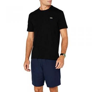 Lacoste Men's Black Tennis T-Shirt - Short Sleeve, Regular Fit, Ultra Dry Performance