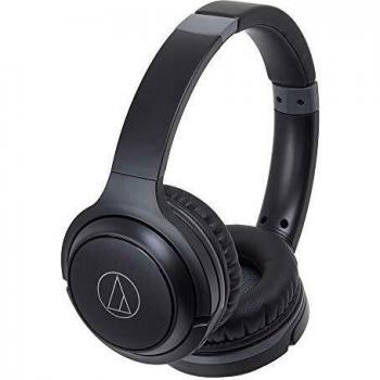 Audio Technica Headphones with Built-in Mic and Controls ATH-S200BTBK Headband/On-Ear, Bluetooth, Black,
