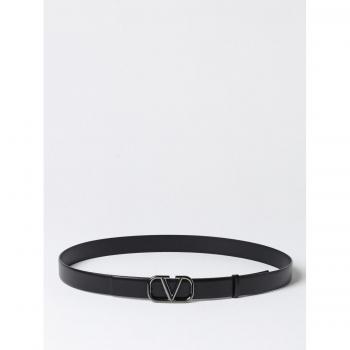 Valentino Garavani Men's Black Leather Belt - Size 90 CM with VLogo Signature