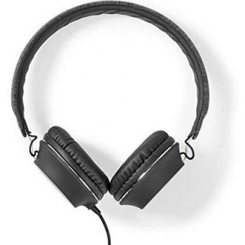 NEDIS Auriculares Diadema con Cable Auriculares Diadema con Cable | 3.5 mm | Longitud del Cable: 1.20 m | Negro/Antracita Negro/Antracita 1.20 m