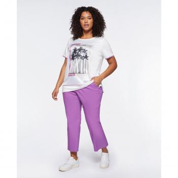 Pantalones rectos hasta el tobillo de mujer Fiorella Rubino con bolsillos americanos