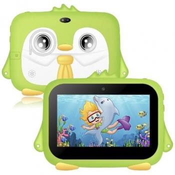 Tablet Infantil K716, Verde, 8 GB, 1GB RAM, IPS 7  WXGA, MTK 8321 Quad Core, Android 7.0