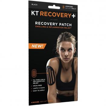KT Tape Unisex Recovery Plus Cotton Edmea Patch - Black, N/A