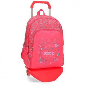Movom Enjoy Mochila Doble Compartimento con Carro Rosa 33x44x13,5 cms Poliéster 19.6L