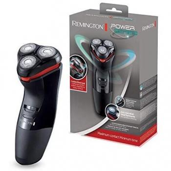 Remington Afeitadora Rotativa Power Series - Máquina de Afeitar con Cable, Cuchillas de Acero de Precisión, Cabezal Pivotante, Cortapatillas, Protector de Cabezal - PR1330
