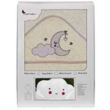 Interbaby - Capa de baño nube luna beige con lámpara nube, unisex