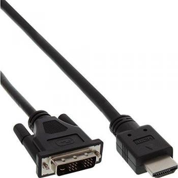 Adaptador de Cable HDMI a DVI 2m, Tipo A Macho a DVI 18+1 Macho, Resolución 1920x1080@60Hz, Negro