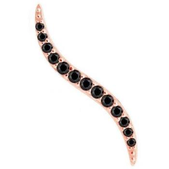 Pendiente trepador Earcandy Solange de plata bañado en oro rosa
