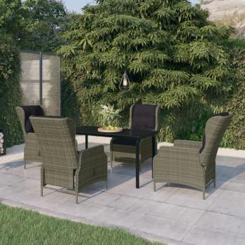 vidaXL 5-Piece Brown Garden Dining Set