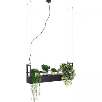Lámpara colgante industrial negra con cremallera 4 luces GU10 - Cage Rack