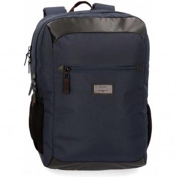 Pepe Jeans Lambert Mochila Doble Compartimento para Portátil 15,6 Azul 33x44x15 cms Poliéster 25.11L