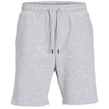 Pantalones Cortos de Sudadera con Cintura Elástica - Talla XL - Gris Melange