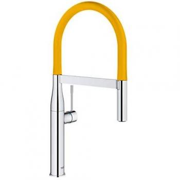 GROHFlexx Semi-Pro Kitchen Hose with Yellow Finish