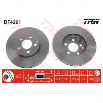 TRW Automotive AfterMarket DF4261 Brake Disc
