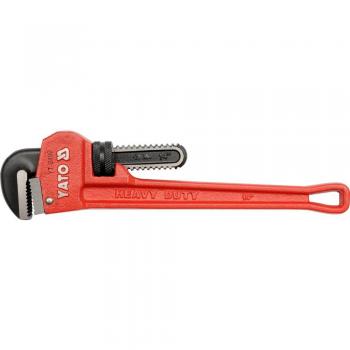 Llave para tubos YATO YT-2488, color negro y rojo, modelo americano, fabricada en hierro fundido y acero al cromo-molibdeno