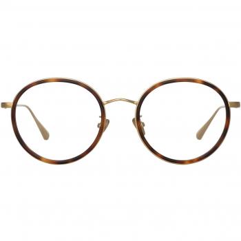 Linda Farrow SATO LFL1452 C2 Men's Eyeglasses Gold Size 50 - Blue Light Block Available