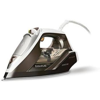 Taurus Geyser Eco 2600 – Plancha, 160 g/min, 2600W, regulador Vapor y Temperatura, Suela Titanium, Plástico, Azul, Blanco
