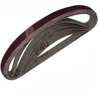 Silverline 950457 - Bandas de lija 13 x 457 mm, 5 pzas Grano 40