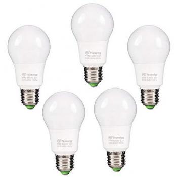 Bombilla LED A60 11W E27 luz blanca fría 6400K 880LM (5-Unidades)