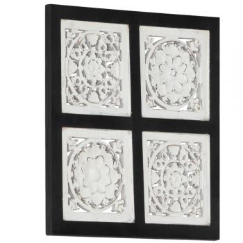 Mural Panel MDF tallado 40x40x1,5 cm Blanco y negro